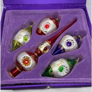 Thomas Pacconi Classics Museum Series Glass Christmas Ornaments Tree Topper Box